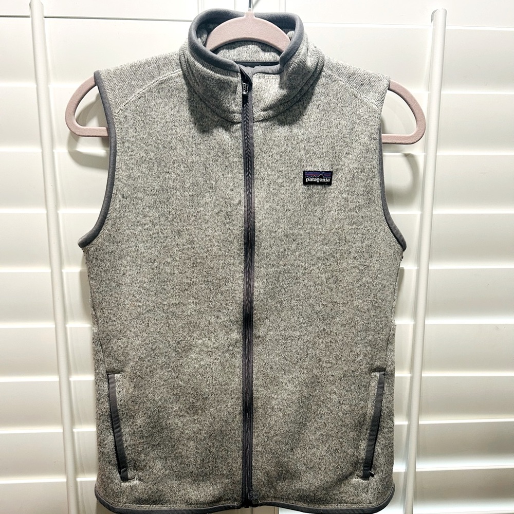 Patagonia Women's Better Sweater Fleece Vest Sz Med, GUC, Birch White